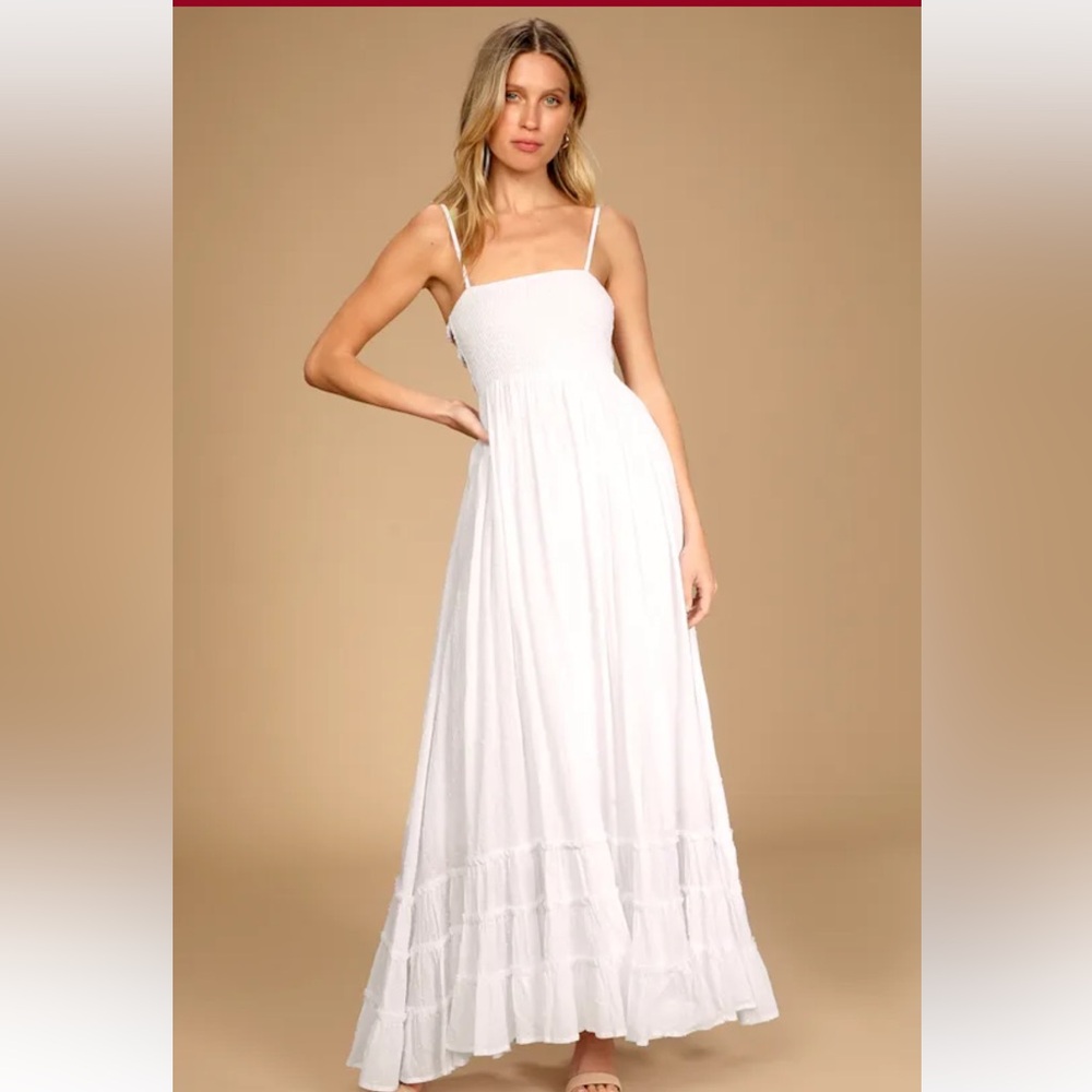 White maxi dress